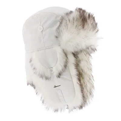 Chapka Buck Enfant Imperméable Fausse Fourrure Blanche- Herman Reference : 9943 | Chapellerie Traclet