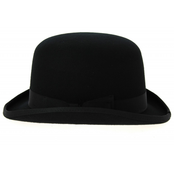 Black Wool Felt Bowler Hat - Traclet