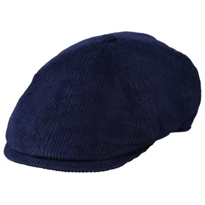 Navy Blue Corduroy Hatteras Cap - Traclet  Reference: 9953 | Traclet Hatters