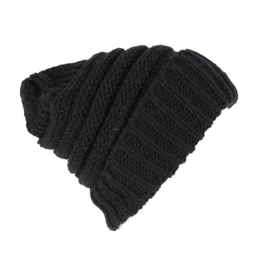 Bonnet à Revers Laine Noir- Traclet Reference : 9955 | Chapellerie Traclet