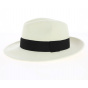 Fedora Hat Wool Felt White/Black Water Resistant