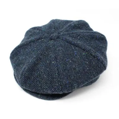 Casquette Irlandaise Clonmel Bleu chiné - Hanna Hats Reference : 3074 | Chapellerie Traclet