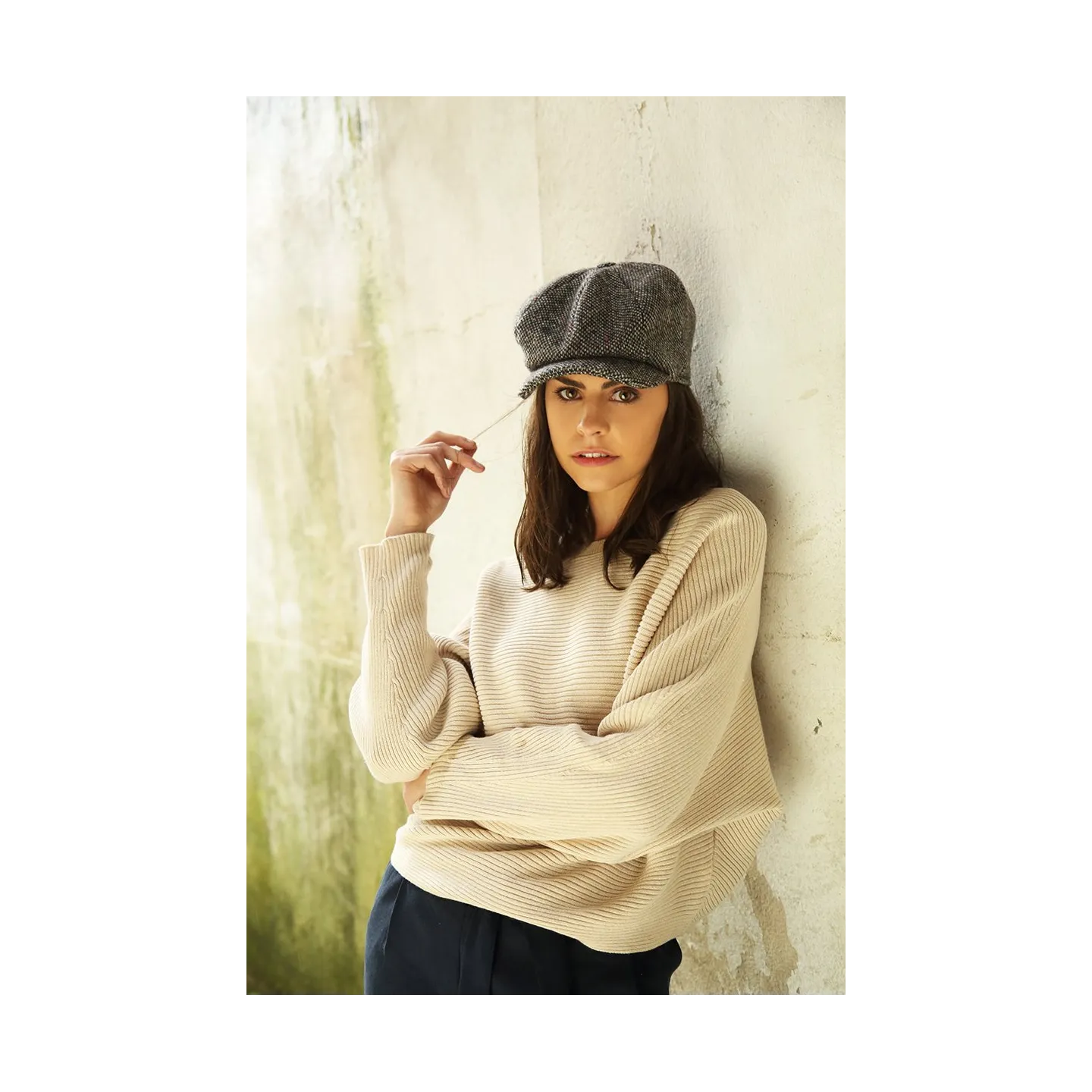 Casquette JP Tweed Laine Marron- Hanna Hats Reference : 9974 | Chapellerie Traclet