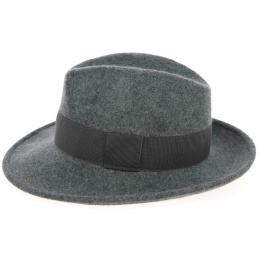 Chapeau Fédora Feutre Laine Vanador Gris Chiné - Traclet