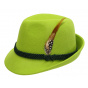 Saint Patrick Hat Wool Felt Lime Green - Traclet