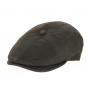 Men's Brown Basile Leather Cap - Traclet