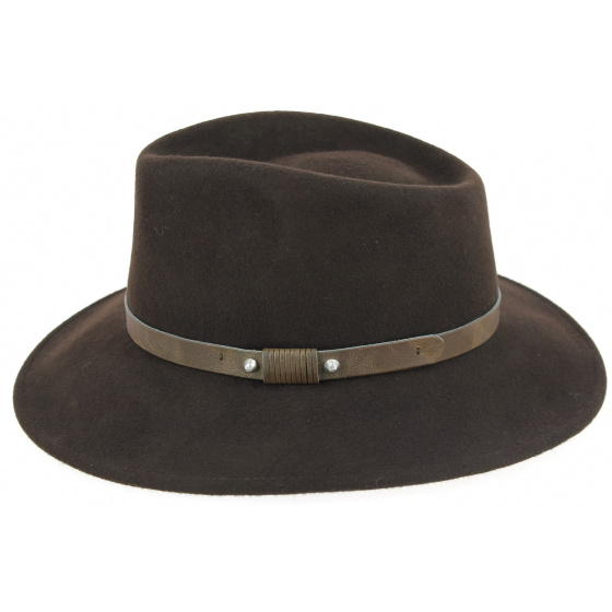 Chapeau Traveller Hofen Feutre Laine Marron- Traclet