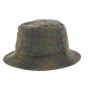 Khaki Checkered Waxed Goslar Bucket Hat - Traclet