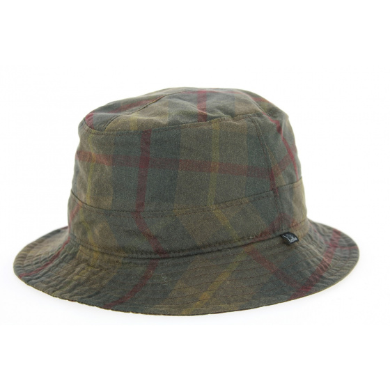 Chapeau Bob Huilé Goslar à Carreaux Kaki- Traclet