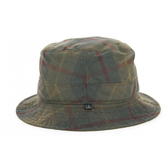 Khaki Checkered Waxed Goslar Bucket Hat - Traclet