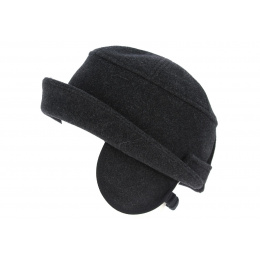 Passau Anthracite Wool Ear Flap Hat - Traclet