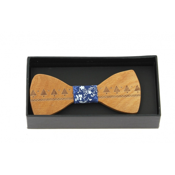Men's Wooden Bow Tie Comet Blue - Traclet