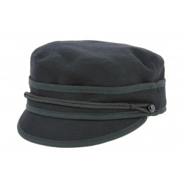 Ile de Beauté Black Wool Cap - Traclet