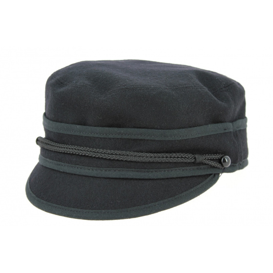 Ile de Beauté Black Wool Cap - Traclet