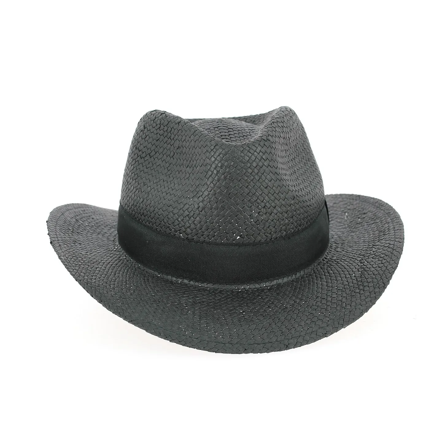 Thierry Paper Straw Traveller Hat Black - Traclet Reference: 10004 | Traclet Hat Shop