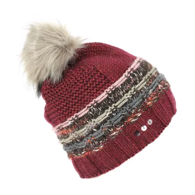 Burgundy Birlou Pompom Beanie - Traclet Reference: 10006 | Traclet Hat Shop