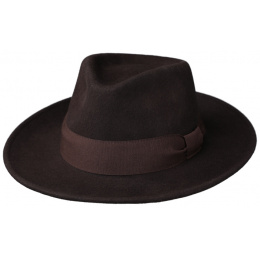 Hat Fedora Messina Brown Wool Felt Hat- Traclet