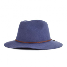 Wesley Traveller Navy Blue Wool Felt Hat - Brixton