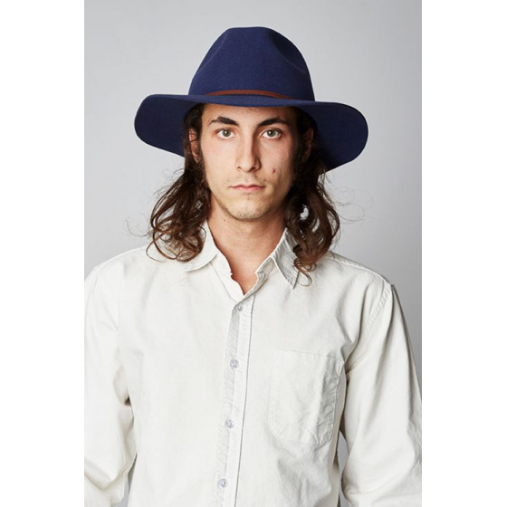 Wesley Traveller Navy Blue Wool Felt Hat - Brixton Wesley Traveller Navy Blue Wool Felt Hat - Brixton