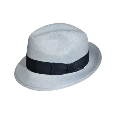 Blue Straw Fedora Hat Lando - Bailey Reference: 10015 | Traclet Hat Shop