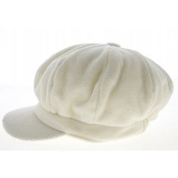 Cream Fleece Newsboy Cap - Traclet