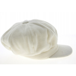 Cream Fleece Newsboy Cap - Traclet