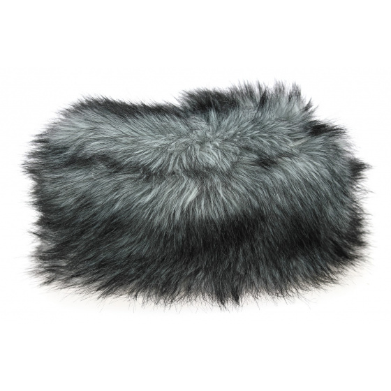 toque fourrure blanche