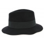 Black Wool Felt Fedora Hat Maxwell - Herman