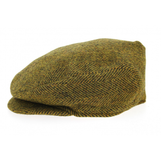 Agnières Flat Cap Wool Herringbone Mustard - Traclet Agnières Flat Cap Wool Herringbone Mustard - Traclet