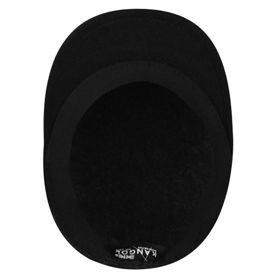 Casquette Plate 504-S Laine Noire & Grise - Kangol