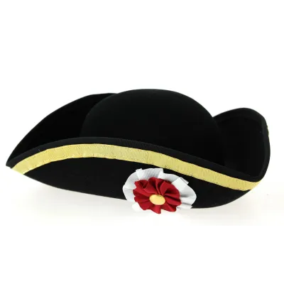 Chapeau Tricorne Saint Sébastien  Noir- Traclet  Reference : 10029 | Chapellerie Traclet