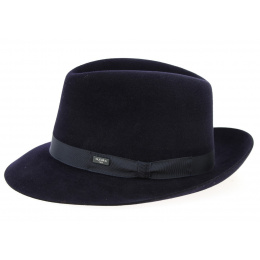 Fedora Hat Sofly Fur Felt Navy - Guerra