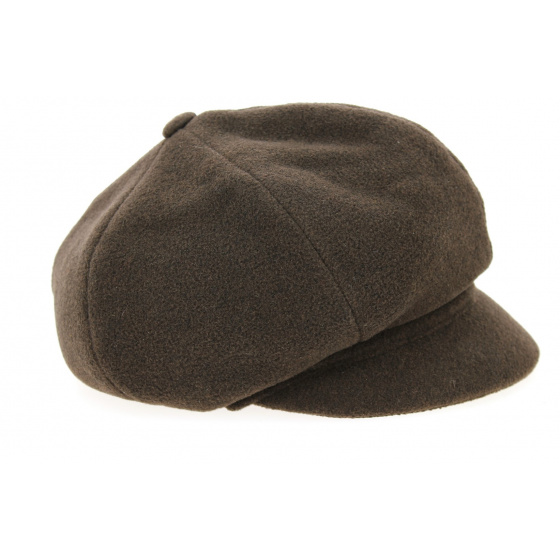 Brown Polar Fleece Jeffi Newsboy Cap - Crambes
