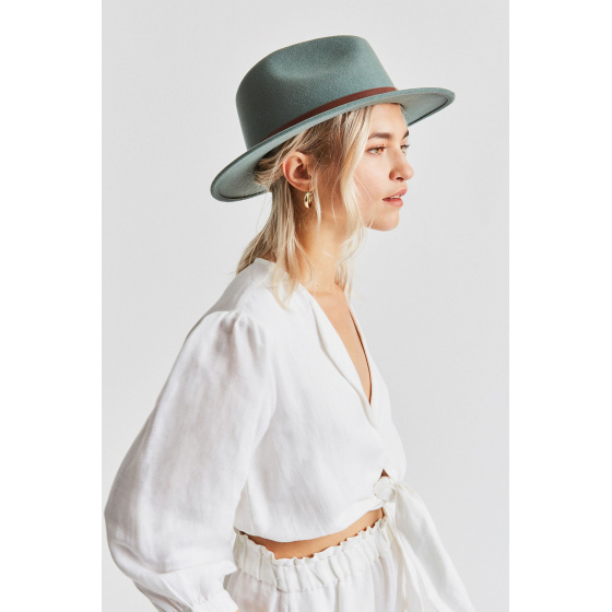 Messer Wool Felt Fedora Hat Cypress - Brixton Messer Wool Felt Fedora Hat Cypress - Brixton