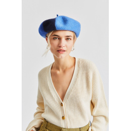 Audrey IV Blue Wool Beret- Brixton