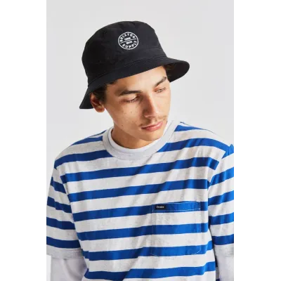 Black Cotton Oath Bucket Hat - Brixton Reference: 10063 | Traclet Hat Shop