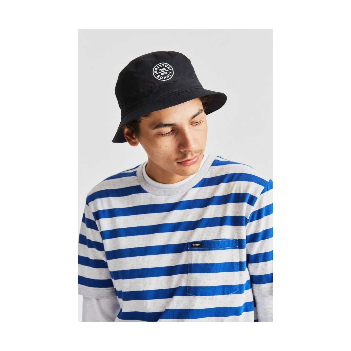Chapeau Bob Oath Coton Noir- Brixton Reference : 10063 | Chapellerie Traclet