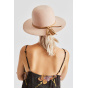 Phoebe Pink Wool Felt Wide Brim Hat - Brixton