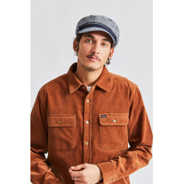 Fiddler Navy Blue Linen & Cotton Navy Cap - Brixton