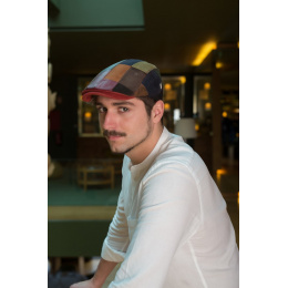 Flat Cap Chambéon Patchwork Leather- Fléchet