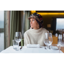 Casquette Gavroche Ebène Laine Vierge - Fléchet
