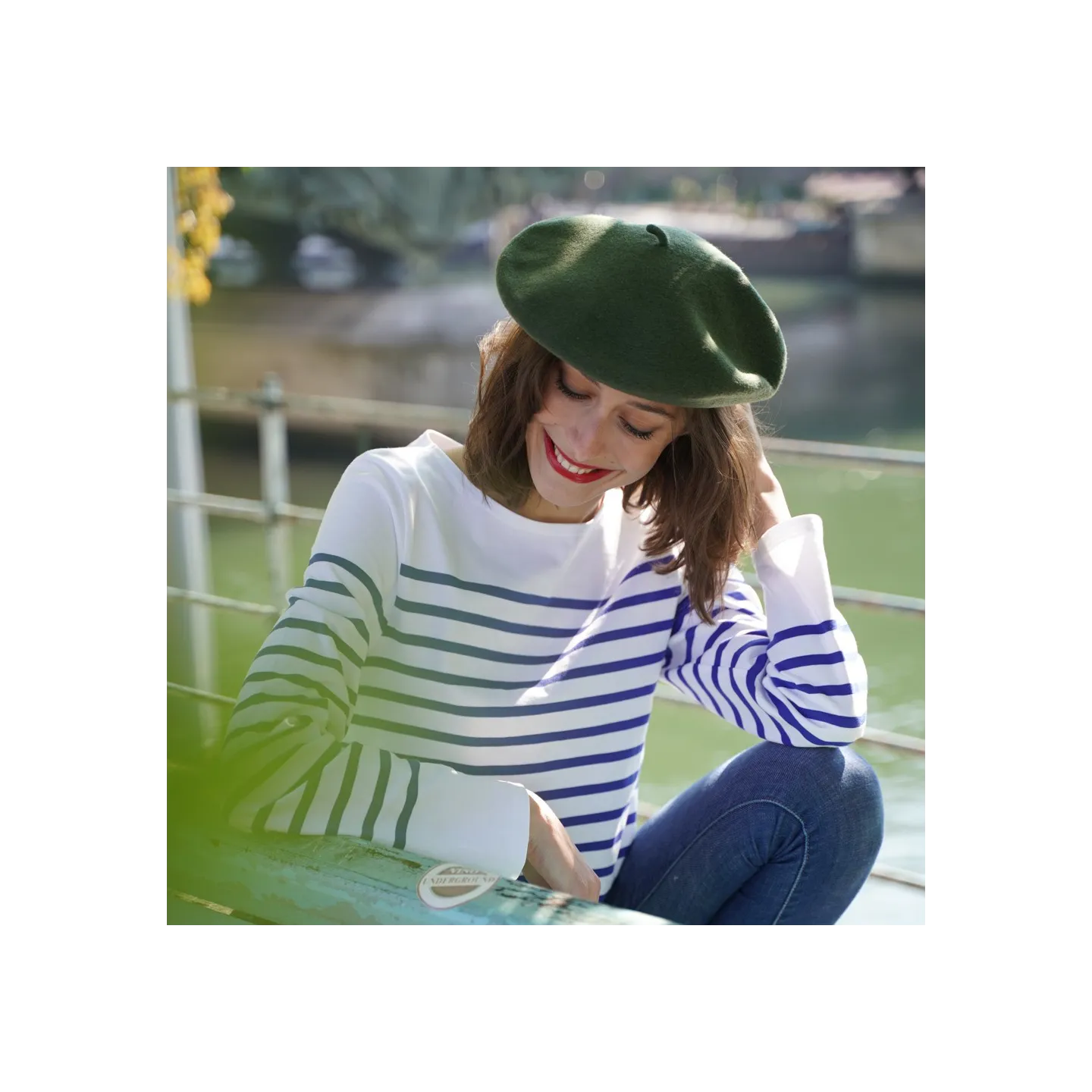 Classic Khaki Beret - Le Béret Français Reference: 9060 | Chapellerie Traclet