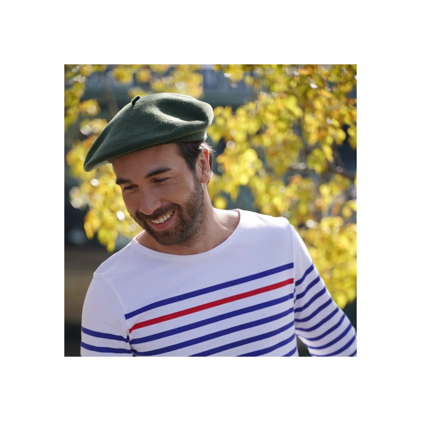 Classic Khaki Beret - Le Béret Français Reference: 9060 | Chapellerie Traclet