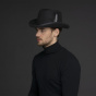 Godfather Homburg Hat Black Wool Felt - Bailey