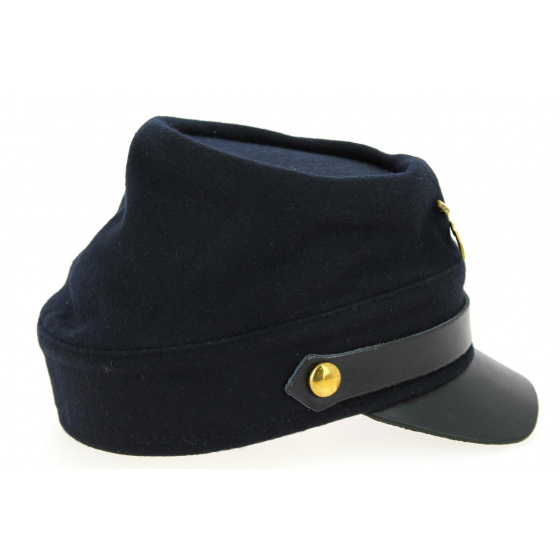 Casquette Nordiste Drap Laine Bleu Marine- Traclet 