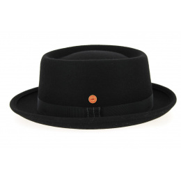 Black Wool Felt Porkpie Hat Ron - Mayser
