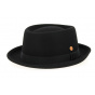 Black Wool Felt Porkpie Hat Ron - Mayser