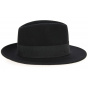 Fedora Goldwin Hat Black Wool Felt - Herman