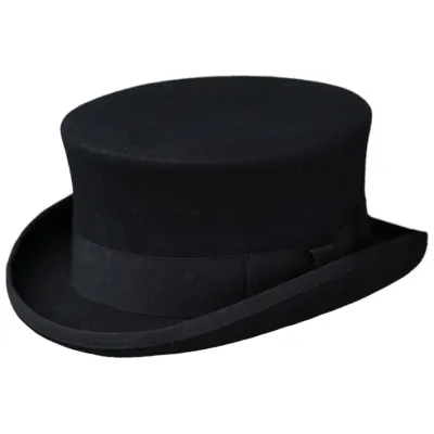 Chapeau Demi Haut de Forme Feutre Laine Noir - Traclet