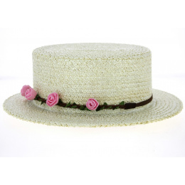 Women's Triple Thick White Flowered Hooptie- Traclet